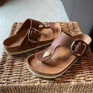 Birkenstock Gizeh Big Buckle Smooth Leather Sandal sz 36